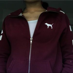 vs pink zip up hoodie
